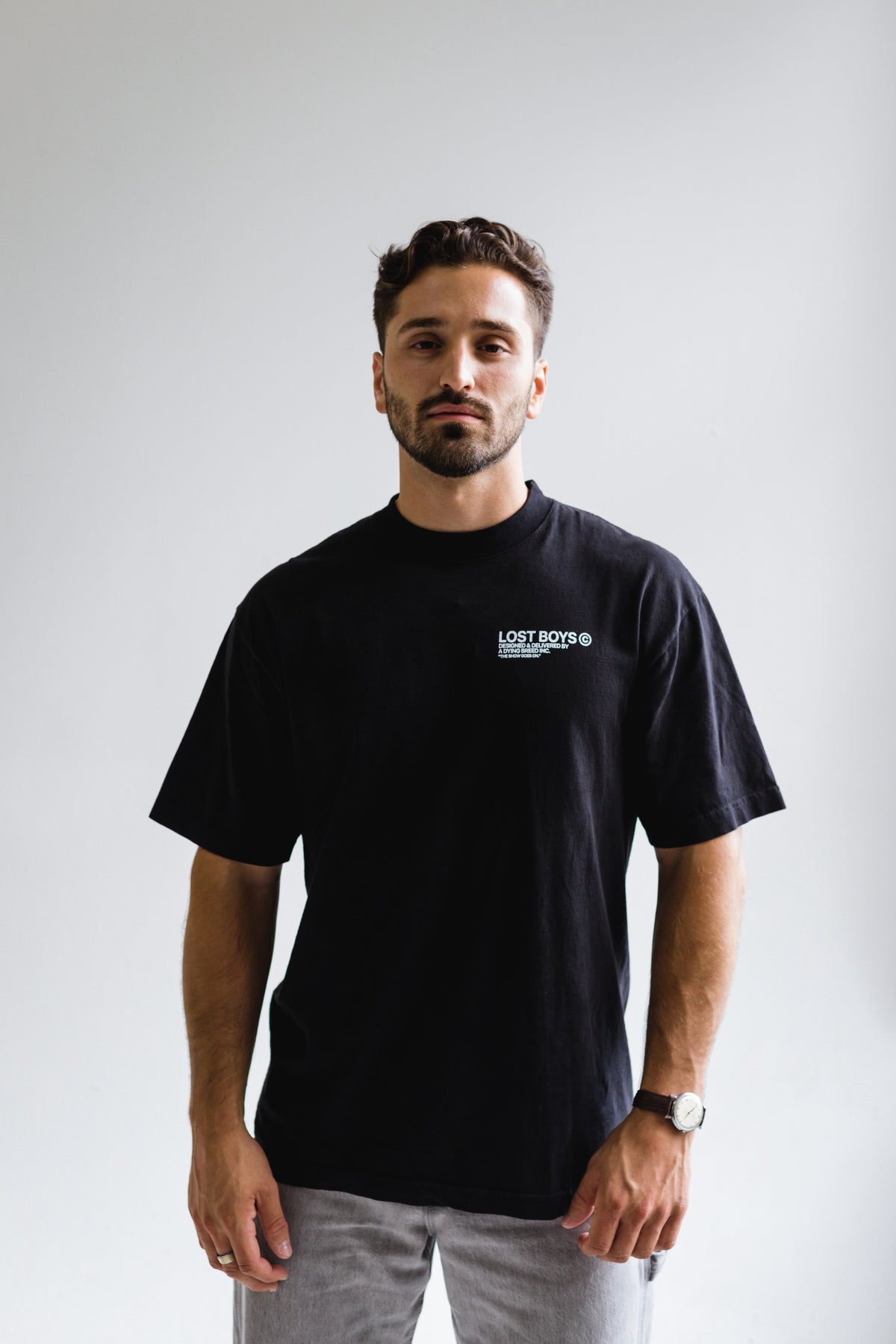 ”FOUNDING FATHERS” PREMIUM OVERSIZED TEE IN BLACK